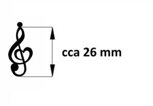 nákres houslový klíč srdíčko