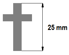 Klínový křížek s okrajem - přívěsek - žluté, červené, bílé zlato