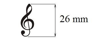 Houslový klíč se srdíčkem - přívěsek