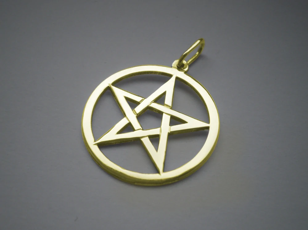 Pentagram - přívěsek - žluté, červené, bílé zlato