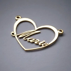 Srdce se jménem (na zakázku) - náhrdelník - žluté, červené, bílé zlato 