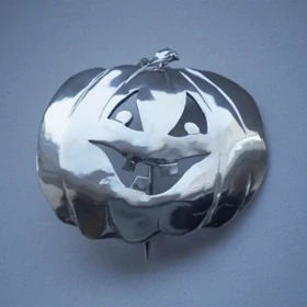 Halloweenská dýně - brož