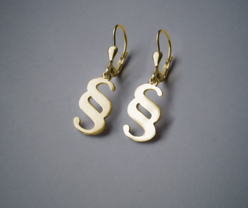 Paragraf - náušnice - žluté, červené, bílé zlato