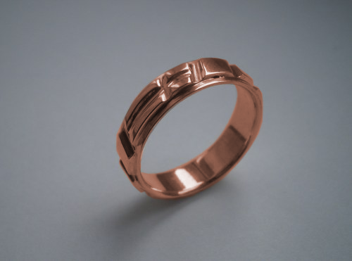 Rafael - růžencový prsten - žluté, červené, bílé zlato