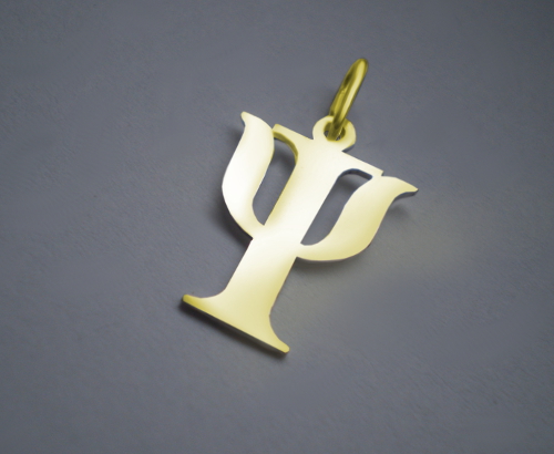 Řecké písmeno psí - přívěsek - žluté, červené, bílé zlato