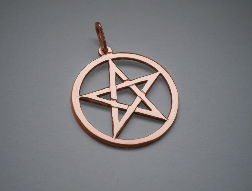 Pentagram - přívěsek - žluté, červené, bílé zlato