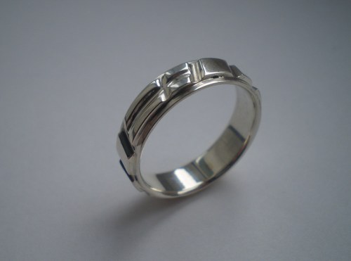 Rafael - růžencový prsten - žluté, červené, bílé zlato