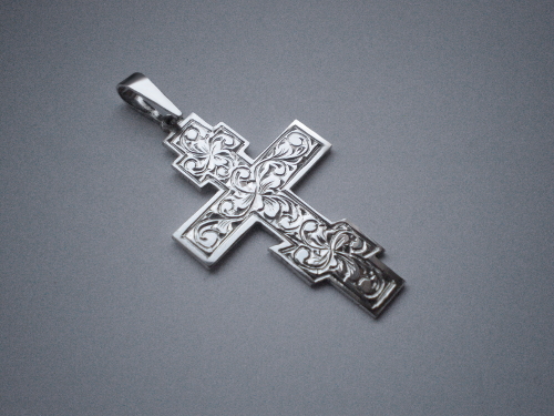 Rytý pravoslavný kříž - přívěsek