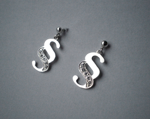 Paragraf s zirkony - náušnice - žluté, červené, bílé zlato