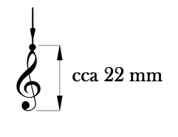 Houslový klíč - náušnice