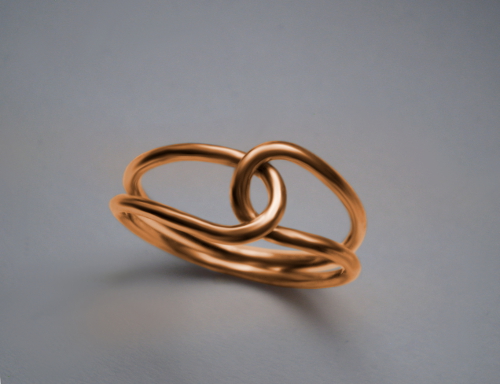 Provlečený prsten - žluté, červené, bílé zlato