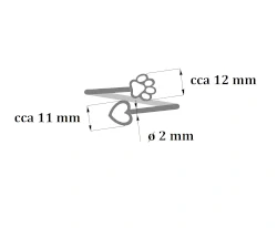 Tlapka a srdíčko - prsten