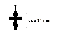 Rytý pravoslavný kříž - přívěsek