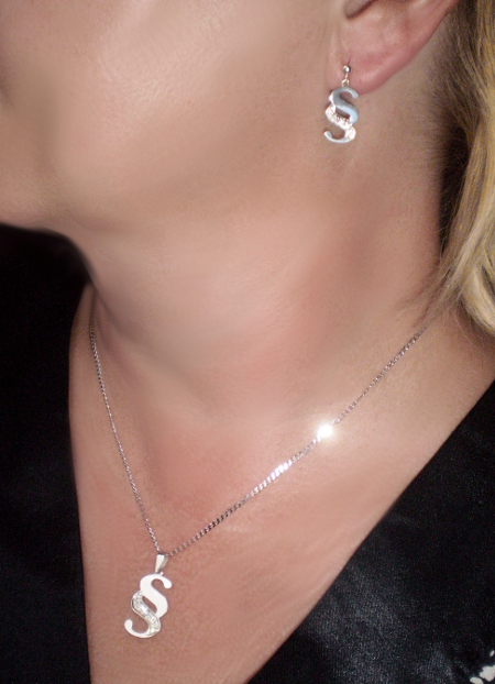 Paragraf s zirkony - náušnice - žluté, červené, bílé zlato