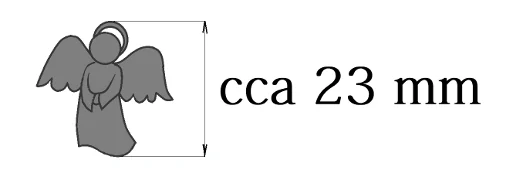 Anděl páně s perlou - přívěsek - černá, bílá, růžová