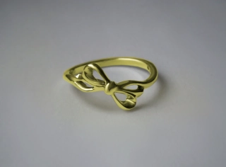 Mašle - prsten - žluté, červené, bílé zlato