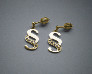 Paragraf s zirkony - náušnice - žluté, červené, bílé zlato