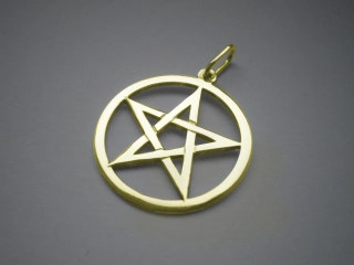 Pentagram - přívěsek - žluté, červené, bílé zlato