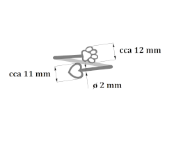 Nákres prsten s tlapkou a srdíčkem